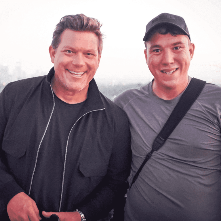 Adam with Food Network Star Tyler Florence
